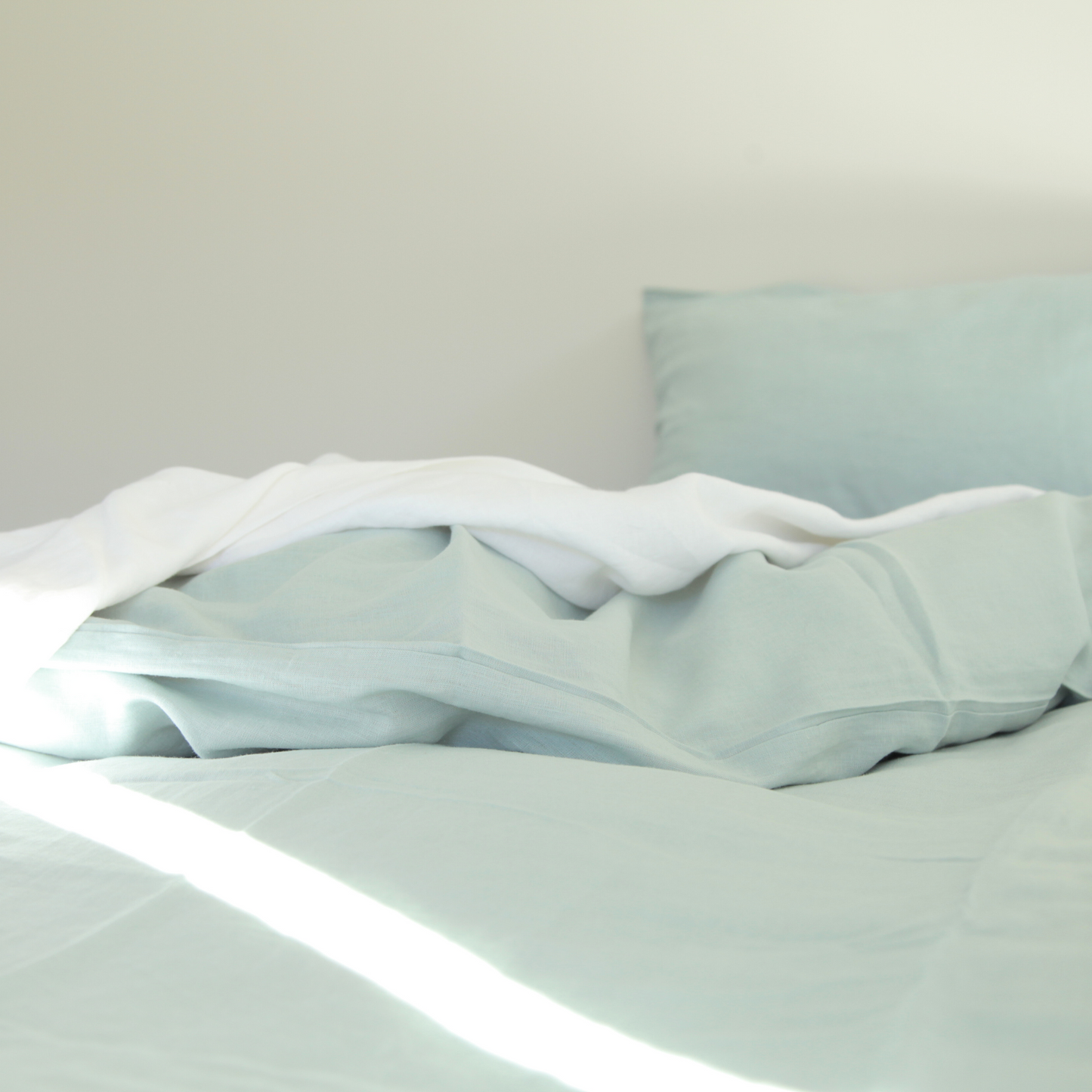 Pure Linen Duvet Cover Set - Ocean Mist