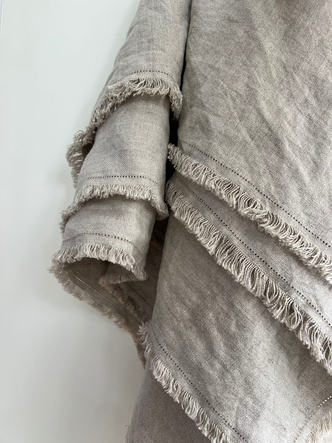 Pure Linen Heavy Throw Blanket