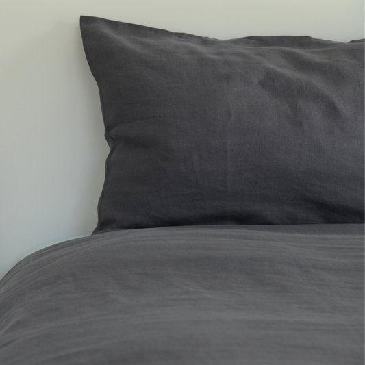 Pure Linen Sheet Set – Charcoal